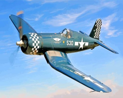 The Vought F4U Corsair Paint by numbers paint by numbers