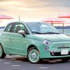 Cute turquoise Fiat Car paint by numbers