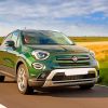 Green Fiat Car paint by numbers