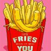 Romantic Fries Illustration paint by numbers