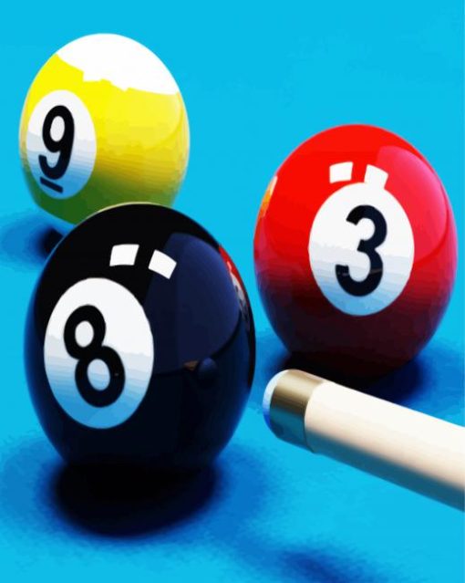 8 Ball pool Balls paint by numbers