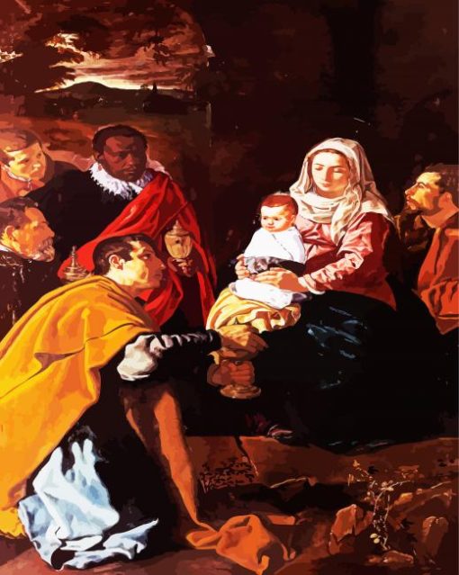 Adoration Of The Magi Velazqueez paint by numbers