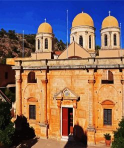Agia Triada Tzagaroli Monastery Crete Greek paint by numbers