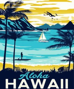 Aloha Poster Art paint by numbers