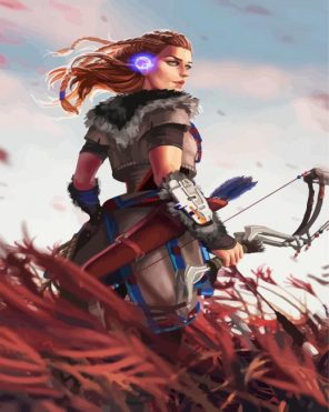 Aloy Horizon Zero Dawn Game paint by numbers