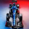 Blue Alpine Formula One paint by numbers