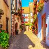 Alsace Village Streets France paint by numbers