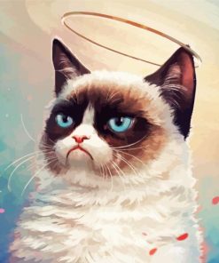 Angel Grumpy Cat paint by numbers