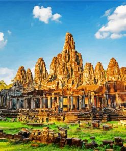 Aesthetic Angkor Cambodia paint by numbers