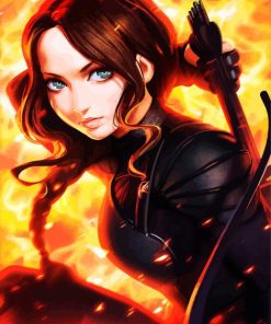 Anime Katniss Everdeen paint by numbers