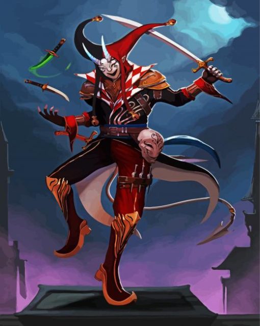 Assassin Jester Animation paint by numbers