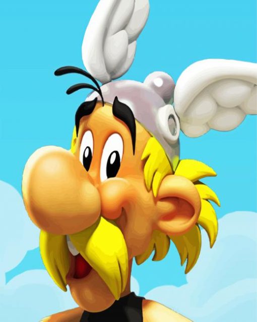 Asterix Animation Character paint by numbers