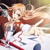 Asuna Fighting Anime Character paint by numbers