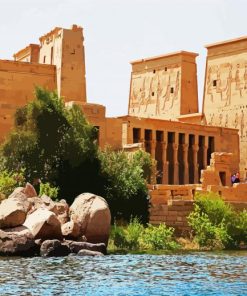 Aswan Philae Building paint by numbers