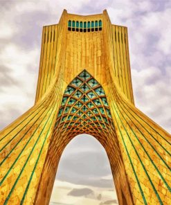 Azadi Tower Iran Techran paint by numbers