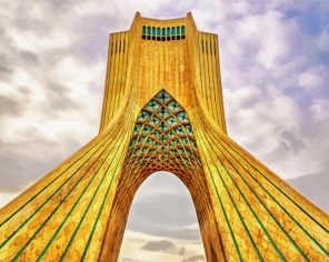 Azadi Tower Iran Techran paint by numbers