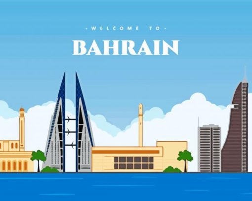 Bahrain Skyline Posters paint by numbers