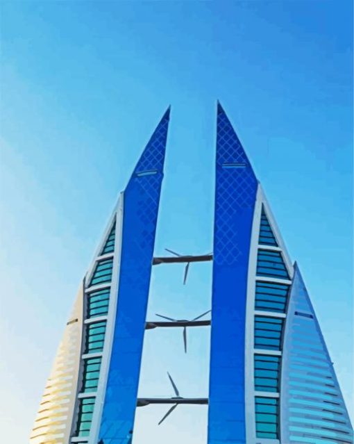 World Trade Center Bahrain paint by numbers