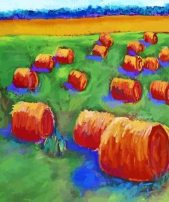 Bales In The Fields paint by numbers