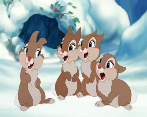 Bambi Thumper Bunnies paint by numbers