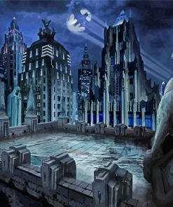 Batman Gotham City paint by numbers