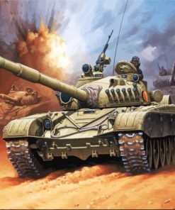 Battle Scene Tank paint by number