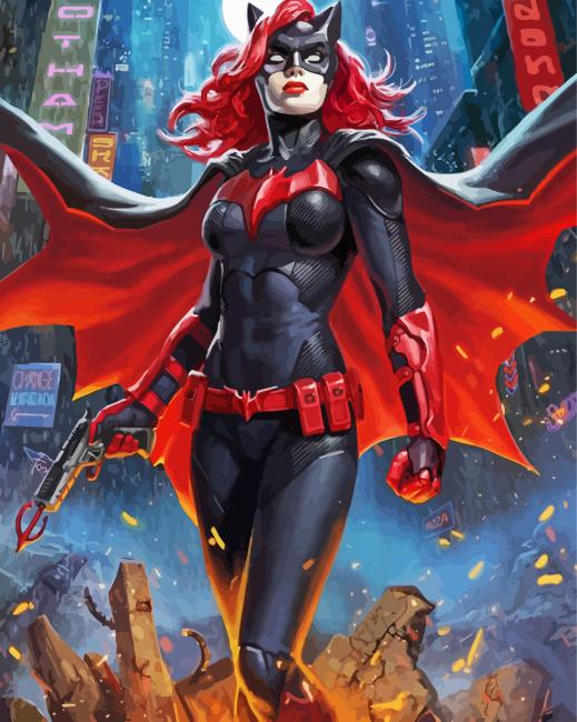 Batwoman Heroine Animation paint by numbers