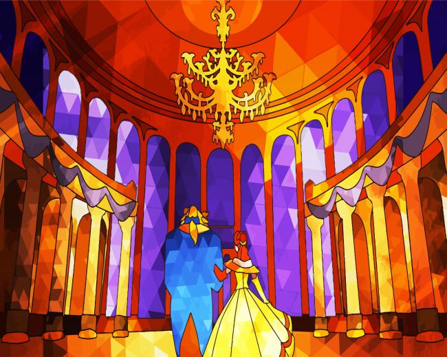 Beauty And The Beast Animatioin paint by numbers