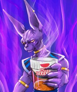 God Beerus Anime Character paint by numbers