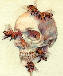 Bees In A Head Bones paint by numbers