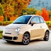 Beige Fiat 500 Car paint by numbers