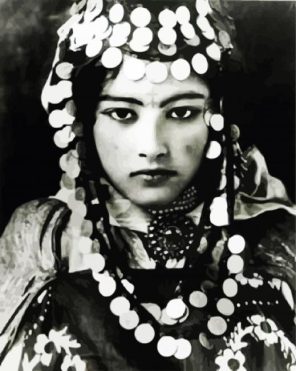 Berber Girl With Headdress paint by numbers