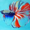 Aesthetic Colorful Betta Siamese Fish paint by numbers