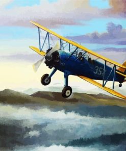 Aesthetic Biplane Art paint by numbers