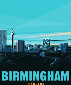 Aesthetic Birmingham Poster paint by numbers