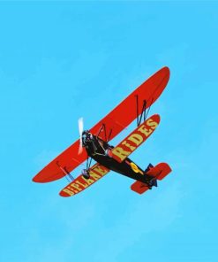 Black And Red Biplane paint by numbers