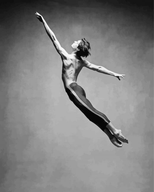 Black And White Ballerino Dancer paint by numbers
