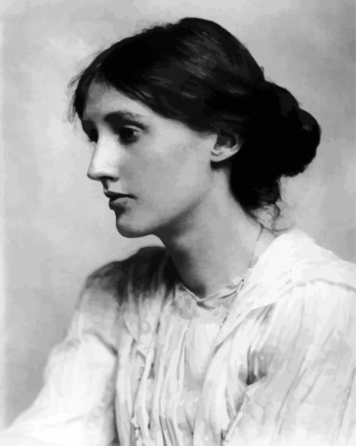 Black And White Virginia Woolf paint by numbers