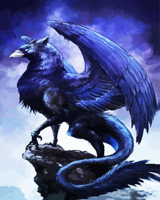 Fantasy Black Griffon paint by numbers