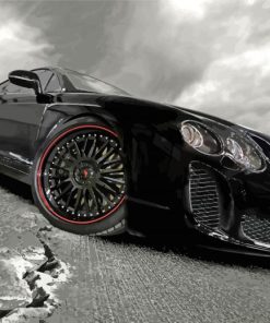 Black Luxury Bentley paint by number