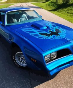 Blue Firebird Car paint by numbers