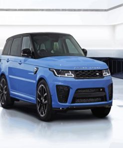 Blue Land Rover Car paint by numbers