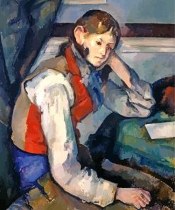 Boy In A Red Vest Paul Cezanne paint by numbers