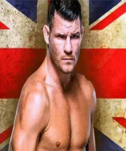 Champion Michael Bisping paint by number