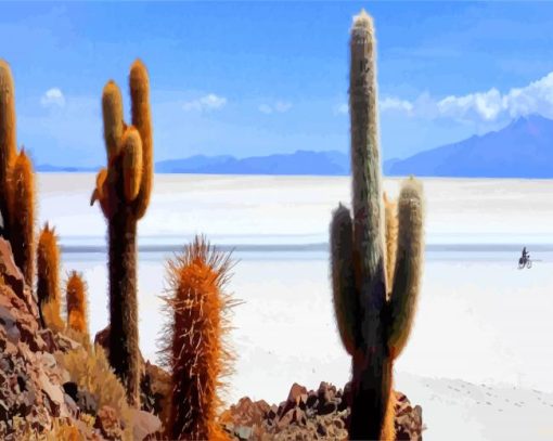 Cactus Plants In Bolivia paint by numbers