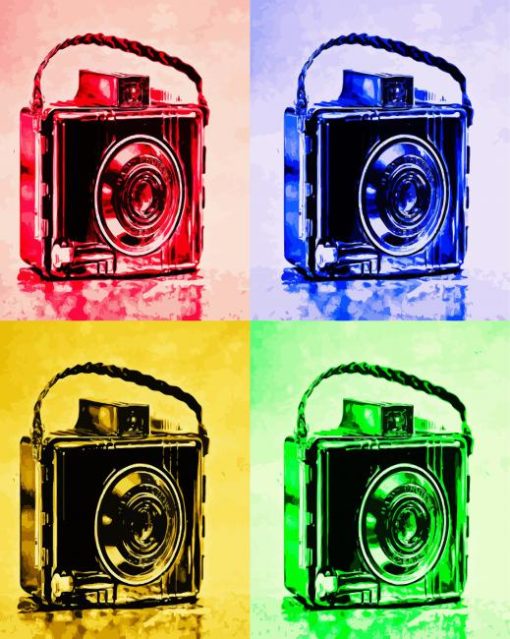 Camera Pop Art paint by number