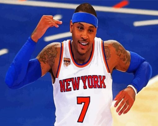 Aesthetic Carmelo Anthony Baketball Player paint by numbers