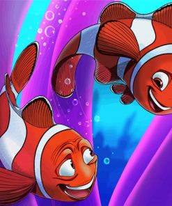 Cartoon Character Nemo And His Father paint by numbers