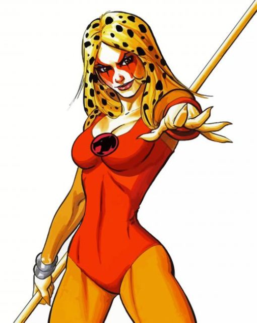 Cheetara With Sword paint by numbers