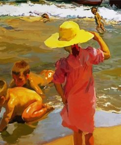 Children On The Seashore paint by number